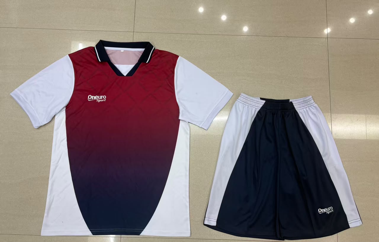 MAILLOT ONEEURO SPORT COL BORDEAUX 