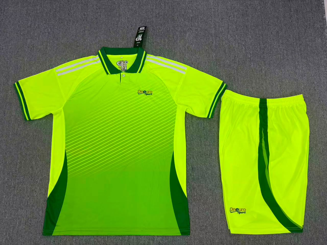 MAILLOT ONEEURO SPORT COL RAYE VERT CITRON