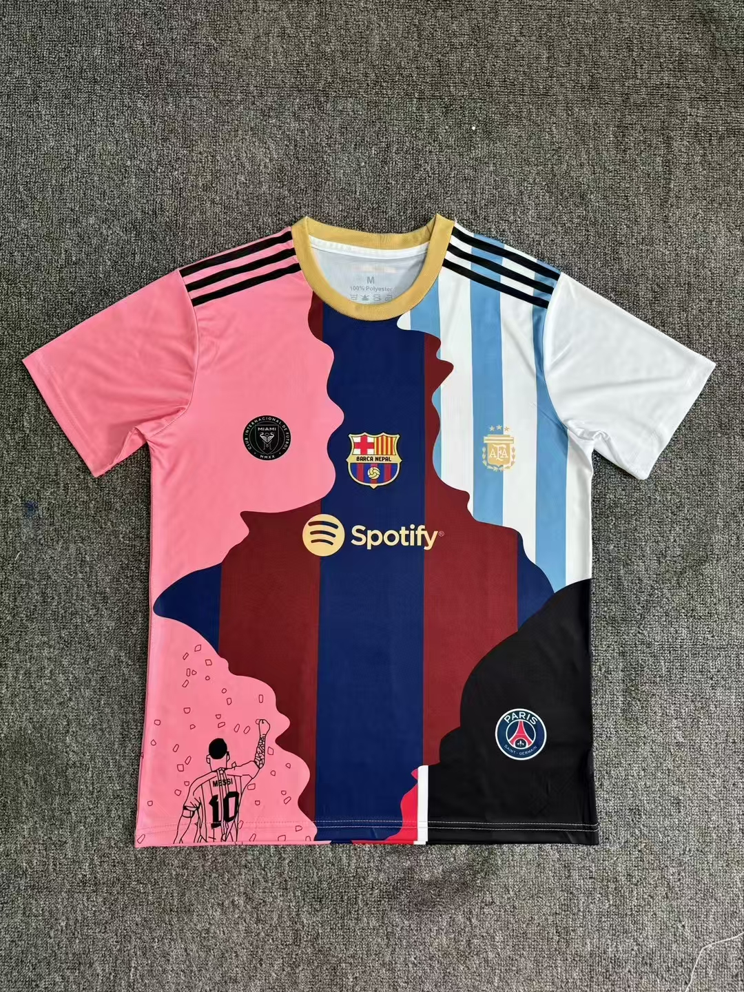 maillot de messi melanger fan