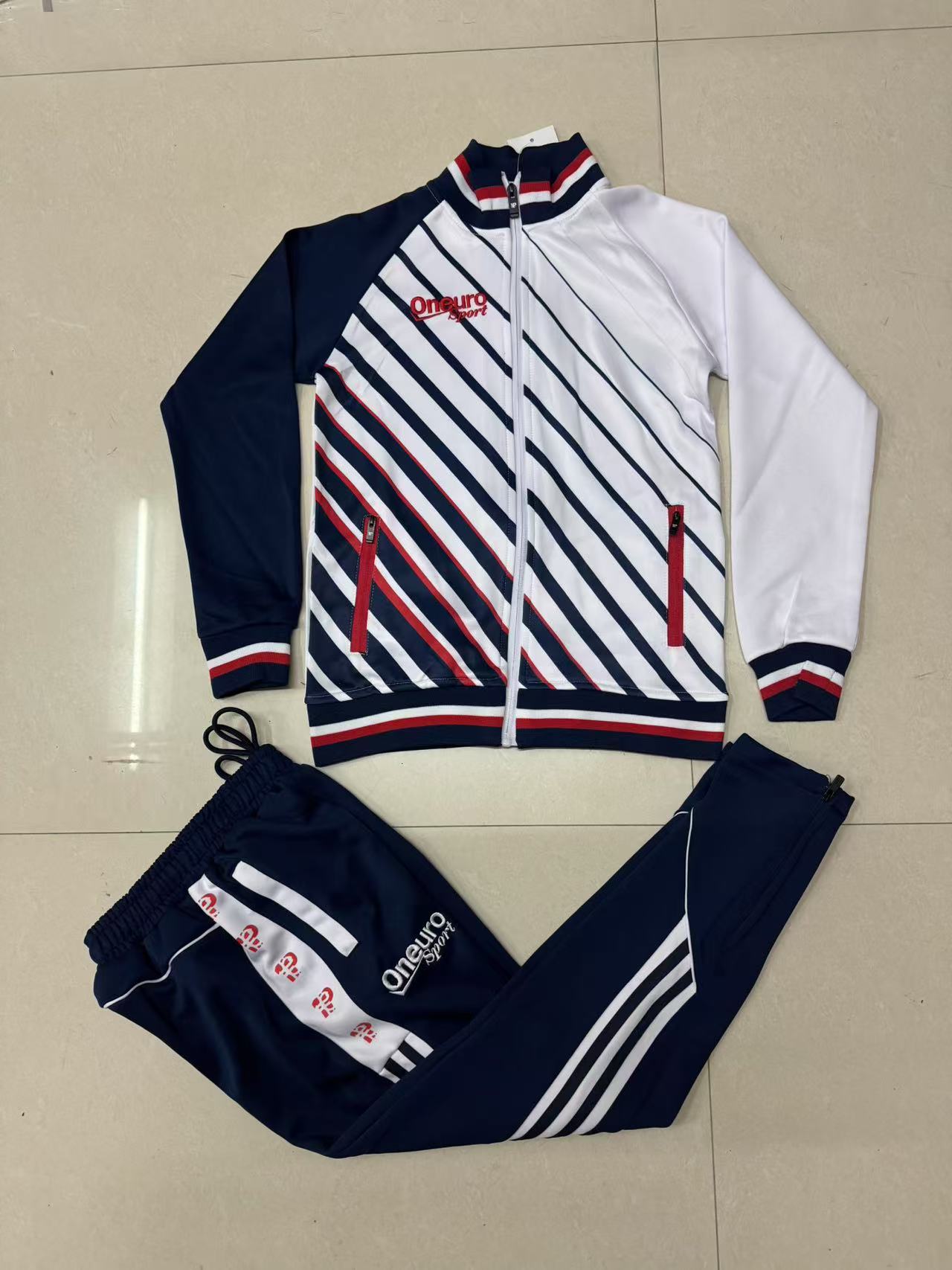 SURVET ONE EUROSPORT BLEU RAYE DE BLANC ENFANT