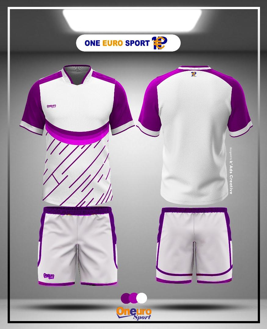 maillot one euro sport demi cercle violet blanc