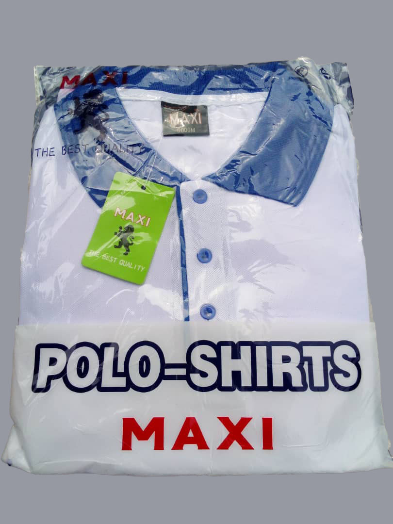 polo maxi blanc col bleu de france