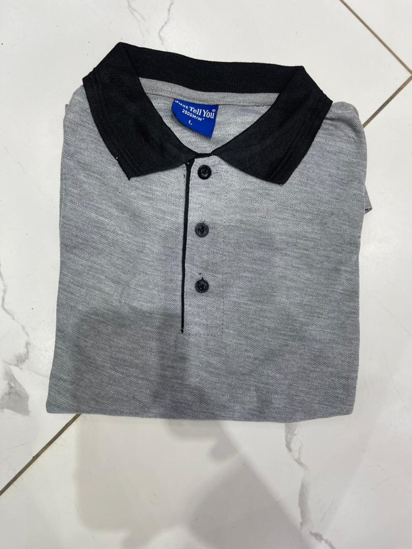 POLO BW GRIS COL NOIR 