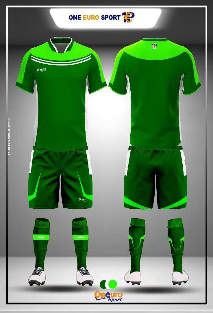 MAILLOT ONE EURO SPORT DEUX TRAIT VERT VERT